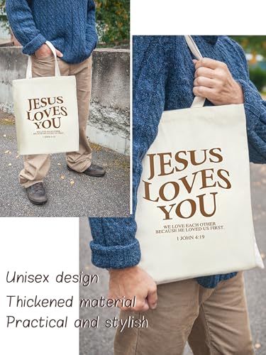 Christian Floral Tote Bags Bulk for Women Bible Verse Canvas Totes Religious Church Bags for Inspirational Gifts - color: Christian