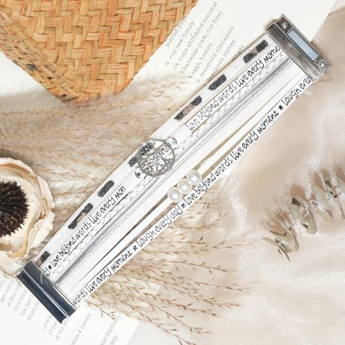 Leather Wrap Bracelet for Women, Boho Cuff Bracelet with Strong Clasp, Multi-Layer Crystal Leather Bracelet for Valentine Mother's Day - color: 02-Tree of Life-White