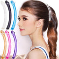 RC ROCHE 6 Pcs Banana Hair Clip Thin Hair Fine Ponytail Maker No Slip Small Claw for Women Secure Grip Jaw Clamp Cute Strong, Medium Transparent Multicolor - color: Transparent