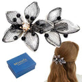 Mistofu DIY Copper Wire Metal Hand-woven High-level design Barrettes Elegant Hair Accessories, Gifts for Women Girls (black-c) - color: black-c