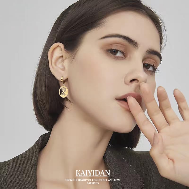 Silver/Gold Boho Dangle Statement Earrings for Women Trendy,Handmade Vintage Dainty Cute Long Drop Summer Earrings,fashion Accessories Jewelry Gifts - color: A23 Treelife Gold dangle