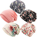 SATINIOR 5 Pieces Women's Slouchy Beanie Chemo Hat Stretch Cancer Head Wraps Sleep Head Scarf for Cancer Patient - color: Multicolor, style: Fresh Style