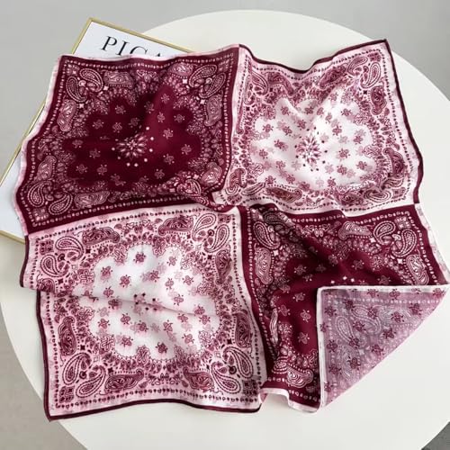 K-Elewon Women Medium Square Scarf Head Scarf Neck Scarf Hair Scarf Head Sleeping Wraps Bandana Scarfs for Women - color: V12