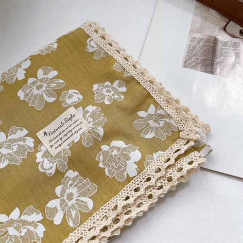 Soft Cotton Like Lace Bandana Headband, Head Wrap, Protective Coverage, Hair Neck Scarf for Women 24 x 24 inch - color: Cas018 - White Flower Y