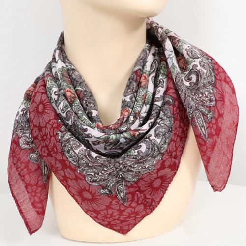 K-Elewon 27.5” Women Medium Square Scarf Head Scarf- 2PCS Neck Scarf Hair Scarf Head Sleeping Wraps Scarfs for Women H07 - color: Se07(2pcs)