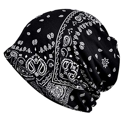 Women's Baggy Slouchy Beanie Chemo Hat Cap Scarf - color: 2 Pack-a