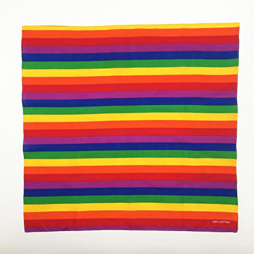 Vamqor 100% Cotton 10 Pack Fine Bandanas - color: Rainbow