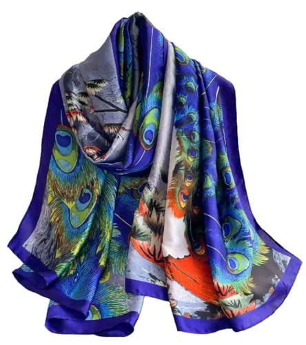 Acotavie Scarfs for Women Dressy Fashion Scarves Long Floral Pattern Scarf Lightweight Sunscreen Shawls - color: C012