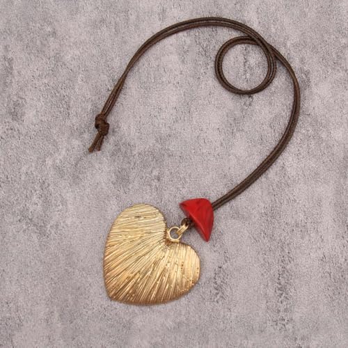 JAOYU Boho Necklace for Women Large Pendant Necklace Boho Long Choker Leather Gold Necklace Vintage Earthy Jewelry Trendy - style: Hippie Choker Necklaces