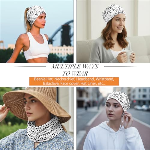 Chemo Caps Slouchy Beanie Hat Stretch Cancer Head Wraps Turban Sleep Headwear Scarf for Women Girls Men - color: I-13-spots