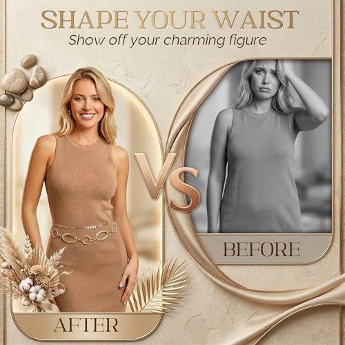 Florideco Waist Chain Belt for Women, Layered Belly Chain, Waterproof Boho Pearl Concho Cuban Body Chain, Adjustable Summer Beach Coachella Fashion Jewelry for Jeans Dresses - style: Gold Plated-Disc Chain