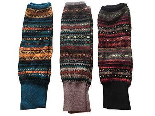 Leg Warmers for Women Long Wool Boot Warmer Thick Warm Leg Warmers for Winter - color: Style 3