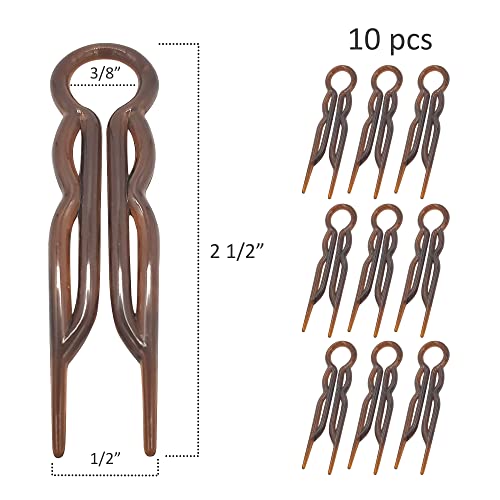 Magic-Grip Hair Pins Set of 10 by Good Hair Days Color: Shell - color: Tortoise Shell Brown, size: Set of 10