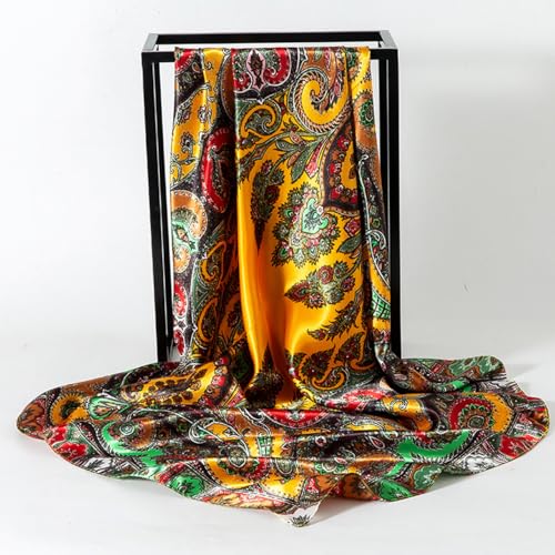 Headscarf Large Square Women Scarf 35" Fashion Scarves Silk Feeling Hairscarf - color: A116