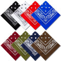 Raylarnia 8 PCS 100% Cotton Bandanas, 22 Inchs Multi-Purpose Bandana Scarfs Headbands for Men and Women - color: 8-mixed Colors