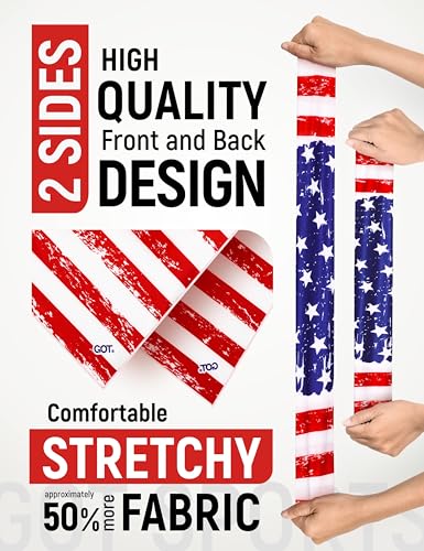 GOT Sports UPF 50+ Cooling Bandana for Men & Women - Thermoregulation, Moisture-Wicking, Sun Protection Bandana Neck Wraps - color: American Flag