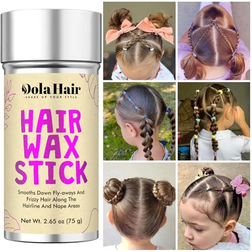 Dolahair Hair Wax Stick & Hair Accessories Accessories -60 Pcs Elastic Hair Ties Flyaway Control Hair Accessories for Baby Girls Infants Toddlers Kids 2 Hair Loop Styling Tools (Colorful) - color: Colorful