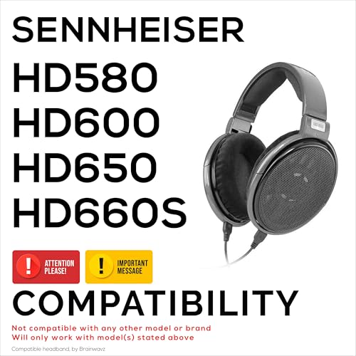 Replacement Headband for SENNHEISER HD580, HD600, HD650 & HD660S Headphones - Soft Woven Fabric & Foam Cushion Pad for Additional Comfort by Brainwavz