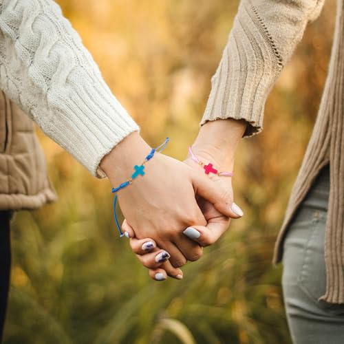 Adjustable Slider Bracelets Colorful Half Finished Bracelets Adjustable Beaded Bracelets DIY Friendship Bracelets for Women Jewelry Making Gifts Supplies - color: Light Colors