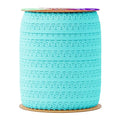 Mandala Crafts Aquamarine Stretch Lace Soft Elastic Trim Roll - 55 Yards 1 Inch Wide Stretchy Frilly Picot Ribbon for Sewing Lingerie, Headbands, Underwear, and Crafts - color: Aquamarine