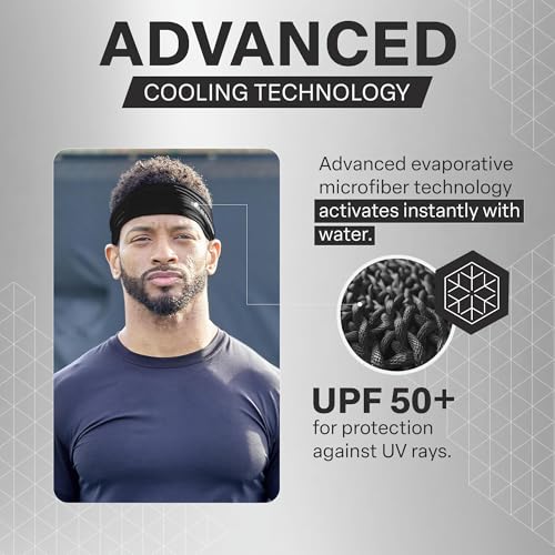 COLD FACTOR Cooling Headband for Women and Men – UPF 50+ Advanced Evaporative Comfort, Instant Cooling Sweatband for Outdoor Sports, Fitness, Yoga, Hiking, Running, and Workout - color: Paisley