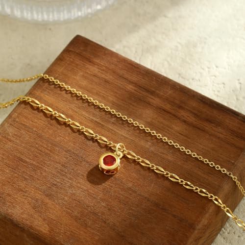 2/3 PCS Gold Anklets for Women Waterproof Cuban Link Anklet Beaded Bracelets Stackable Bracelets 14K Gold Plated Custom Jewelry Gifts Non Tarnish Lightweight - style: Gold Anklet 07