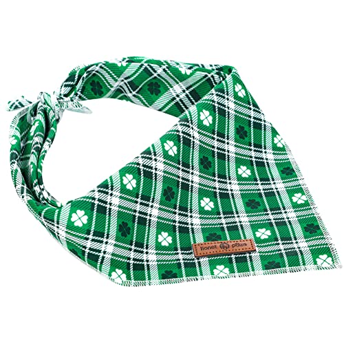 lionet paws St Patricks Dog Bandana for Small Medium Large Dogs, Cat Dog Kerchief Triangle Green Clover Bibs Scarf for Girl Boy - color: St Patrick's Day, size: Small (Pack of 1)