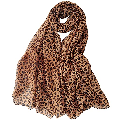 woogwin Women's Cotton Scarves Lady Light Soft Fashion Solid Scarf Wrap Shawl - color: Classical Leopard1