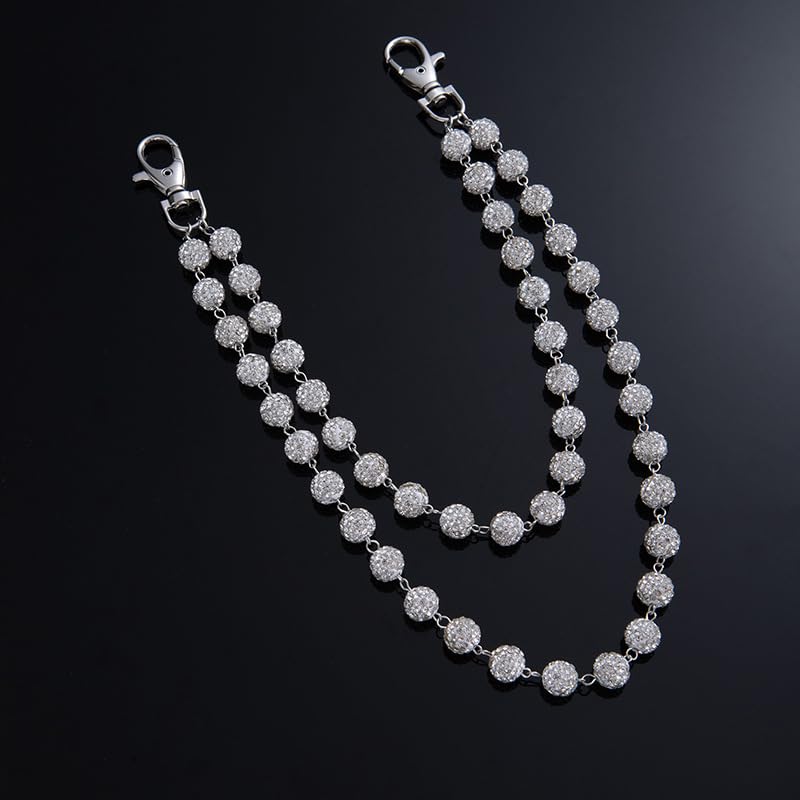Pants Chain Wallet Chain Punk Chain Hip Hop Butterfly Lock Charm Jeans Chains Rock Chains for Women Men Hipster Women Fashion Trendy Waist Pants Chain Jewelry Clothing Accessories - color: D-White