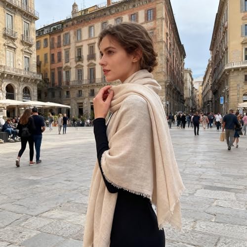 K-Elewon Large Square Scarf 51" Cotton and Linen Hand feel Scarf Fashion Scarves Hair Wrapping Scarfs Neck Scarves for Women - color: H2309