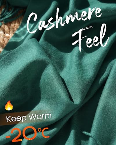 FURTALK Pashmina Shawl Wraps for Women Evening Dresses Blanket Scarves Fashion Scarf Wedding Gifts - color: 19-green