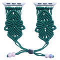 4th Generation Handmade Nylon Braided Boho Style Watch Strap for Apple Watch - color: Dark Green, size: 40/41/42mm
