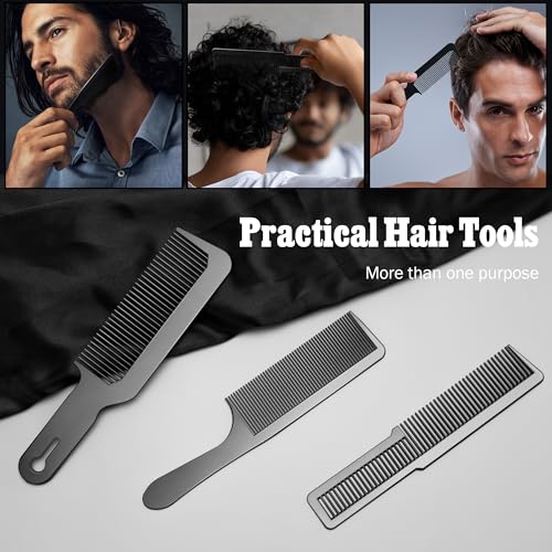 SALONSILK Hair Comb for Men & Women, 8PCS Professional Styling Combs for Wet Curly Natural Hair Detangling Parting Teasing Styling & Cutting - color: Hair Cutting Black