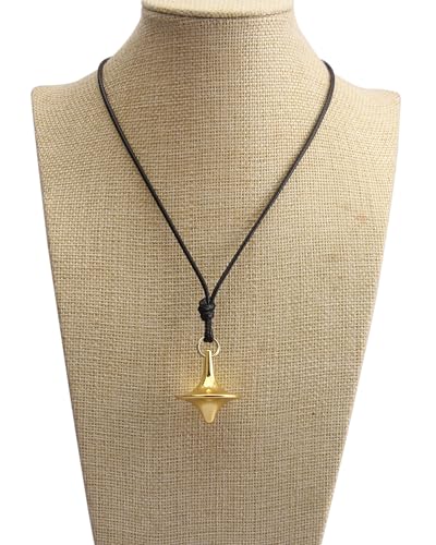 Jeilwiy Leather Necklace for Women Funky Necklace Choker String Cord Necklace with Pendant Boho Style Jewelry - style: Gyro Pendant