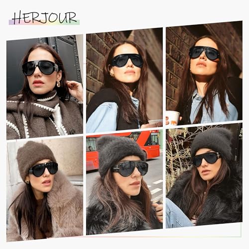 Oversized Retro Aviator Sunglasses Womens Mens 70s Classic Vintage Sun Glasses AR82227 - color: Deep Tortoise/Brown Us