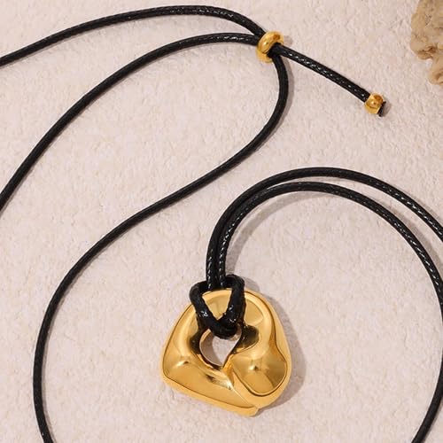 Frodete Statement Necklace for Women Chunky Gold Necklaces Long Pendant Necklace Boho Necklaces Gold Pendant Jewelry Cowboy Chic Style Cowgirl Outfit - color: A：gold pendant necklace
