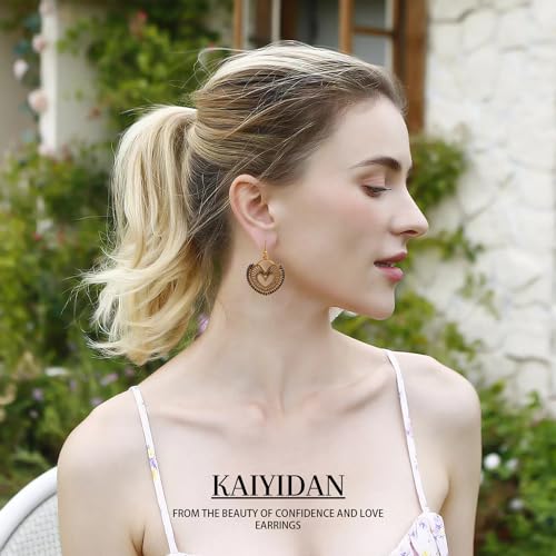 Silver/Gold Boho Dangle Statement Earrings for Women Trendy,Handmade Vintage Dainty Cute Long Drop Summer Earrings,fashion Accessories Jewelry Gifts - color: A15 heart shaped braided rope