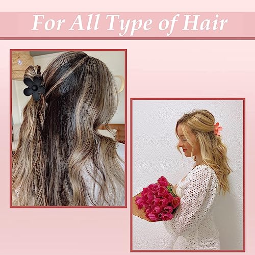 9 PCS Matte Hair Clips Set: Large Non-Slip Metal Claw Clips for Women's Thick & Thin Hair, 9 Styles with Strong Hold in Brown Color - color: A-Natural color