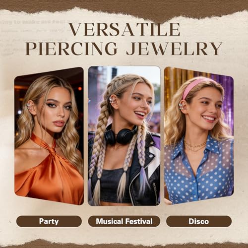 Gothic Ear Cuffs Helix Cartilage Clip on Goth Ear Cuff Stainless Steel Hypoallergenic Earrings for Women Men Non Piercing Gold & Silver Fake Earring Lightweight Punk Jewelry Gift - color: K12-Silver Arrow Design