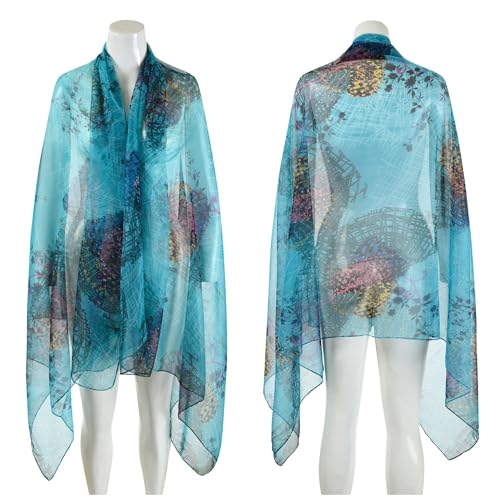 Womens Sexy Bohemian Floral Beach Cover Up Sarong Wrap Swimsuit Beachwear - color: Teal