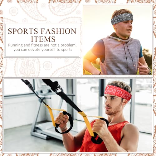 18 Pcs Sports Sweatbands for Men Women Camo Headbands Workout Non Slip Headbands Breathable Head Band Fitness Stretchy Unisex Hairband for Yoga Running Cycling Ball - color: Fresh Colors