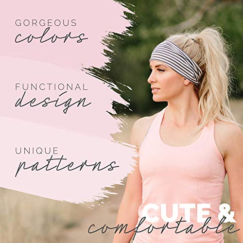 Maven Thread Wide Workout Headbands for Women – Non-Slip Sweatbands for Gym, Running & Yoga - color: Urban