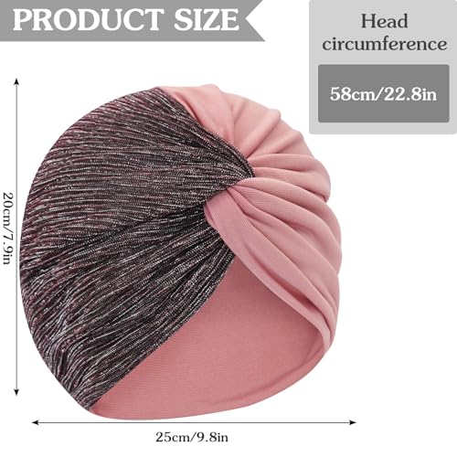 XYIYI Chemo Headwear Turban for Women, Cancer Patients Head Wrap Cover Hat for Hair Loss - color: Pink