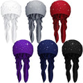 Geyoga 6 Pack Rhinestone Head Scarf for Women, Sequin Pre Tied Head Wraps, Stretchy Turban Cap for Hair Loss & Daily Wear(Sequin Style) - style: Sequin Style