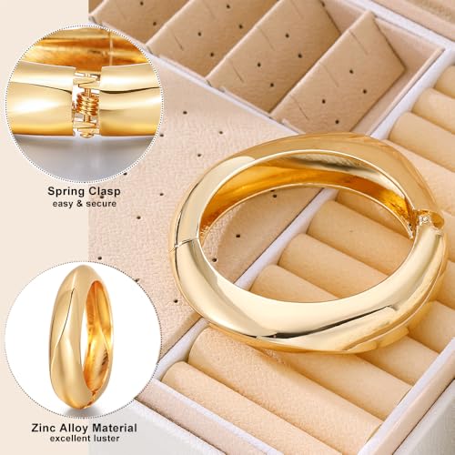 KISS WIFE Golden Jewelry Set for Women with Multi Layered Necklaces, Stackable Bracelets, Knuckle Rings, Hoop Earrings, Fashion Outfit Accessories Jewelry Packs Gifts for Women - style: Style 5