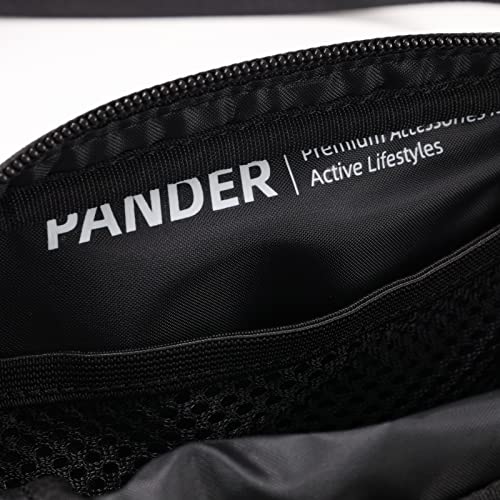 Pander Mini Belt Bag – Ultra Compact, Fits 6.7” Phone, Lipstick, Earbuds, Essentials, Small Crossbody Waist Purse, Black Onyx - color: Black Onyx