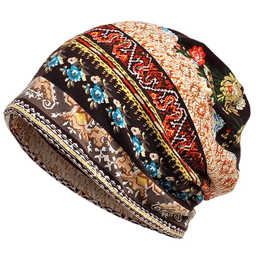 Women's Baggy Slouchy Beanie Chemo Hat Cap Scarf - color: 4 Pack-multicolor a