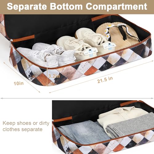 IBFUN Weekender Bags for Women, Travel Duffle Bag with Shoe Compartment Carry on Weekender Overnight Duffel for Weekend Travel Business Trip 3PCS - color: E6-Multicolor