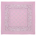 Light Pink Paisley Bandana - Single Piece 22x22