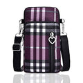 BIAOTIE Lightweight Small Crossbody bags Cell Phone Purses Travel Pouch Shoulder Bag for Women - color: Purple Stripes